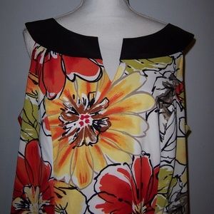 Kim Rogers Woman  Dress 18W Floral Sleeveless